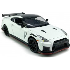 1:32 Scale 2023 GT-R Nismo (R35) Sports Car Model Toy Car Metal Diecast Toy Vehicle, Doors Open, Light Sound, Pull Back, Toys for Boys Kids Gifts, Men Collection, Home Office Décor, White